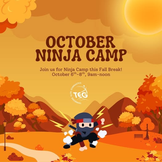 October Ninja Camp at Tennessee Elite Gymnastics